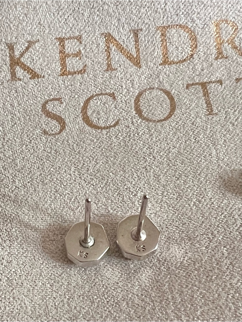 Kendra Scott Nola Stud Earrings Platinum Druzy - Picture 12 of 12